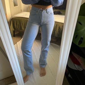 Levi’s high rise straight leg jeans